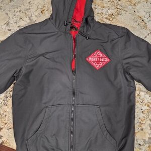 Rare Vintage Evisu Black and Red Bomber Jacket Size M